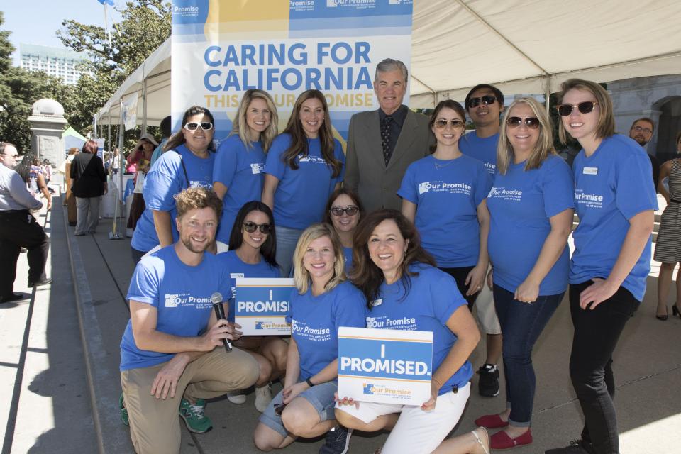 Our Promise staff and volunteers with State Superintendent of Public Instruction and Our Promise Chair, Tom Torlakson.